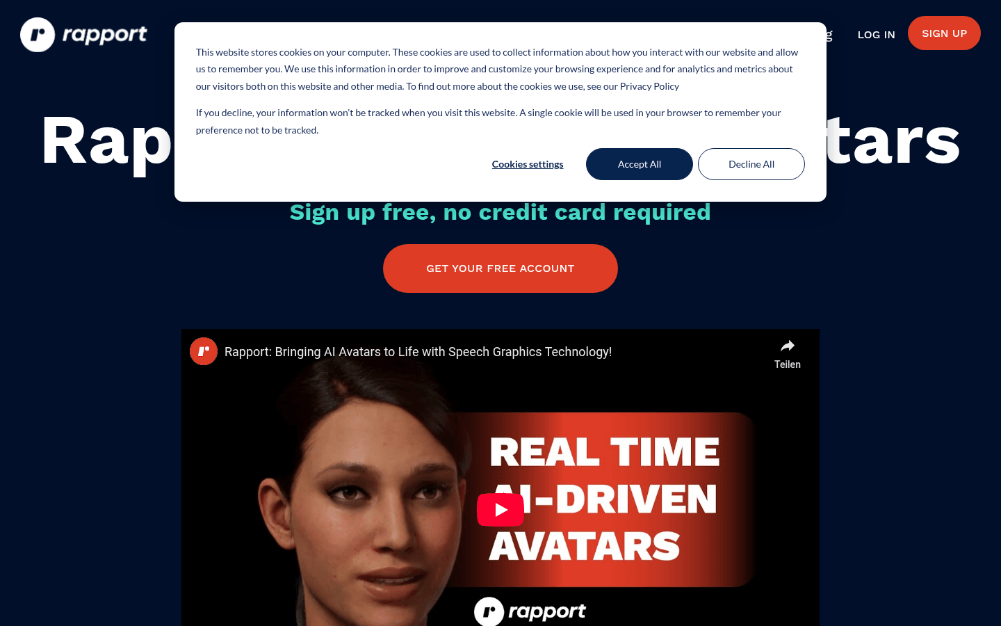 Rapport AI-Driven Avatars