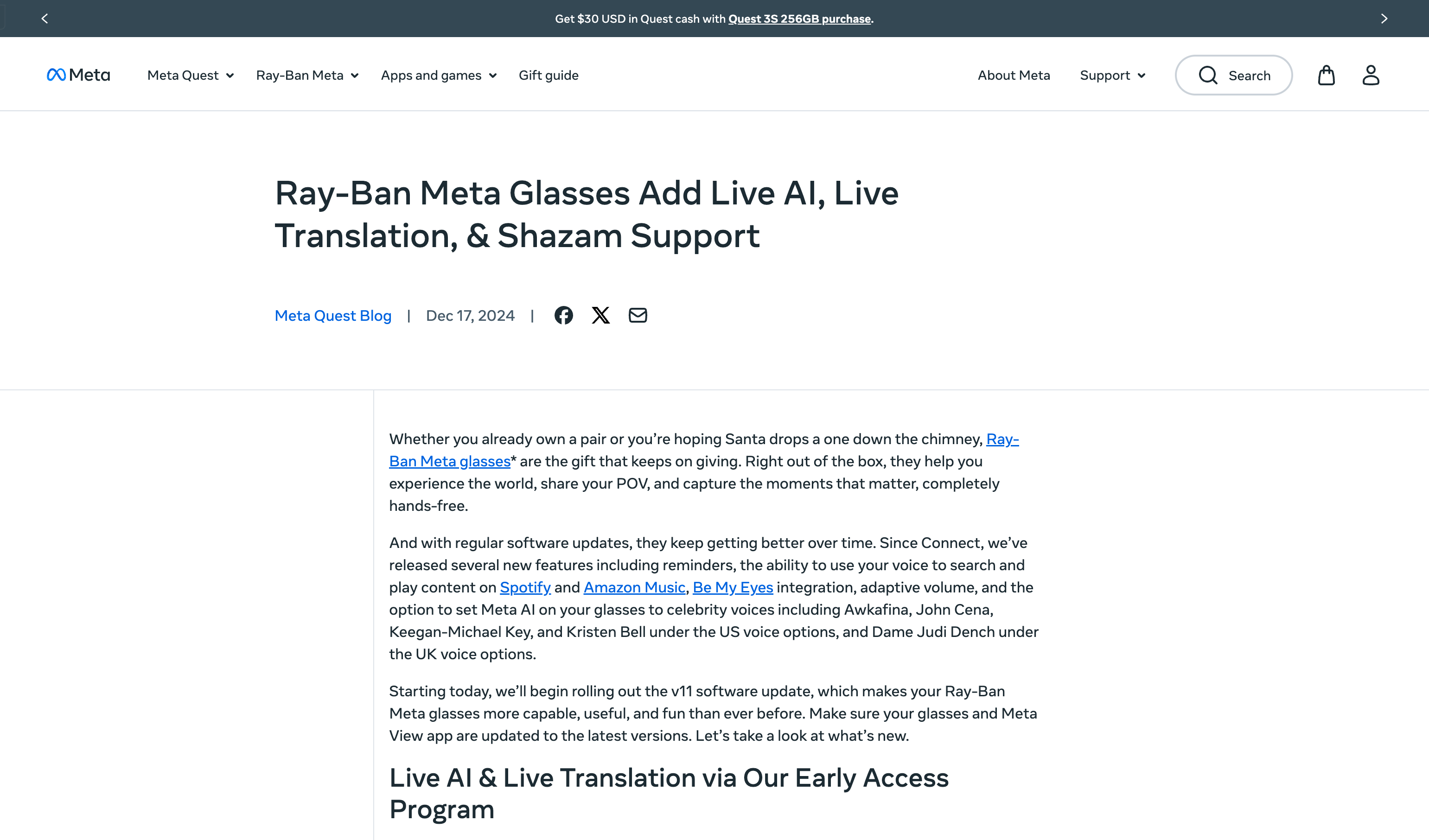 Ray-Ban Meta Glasses