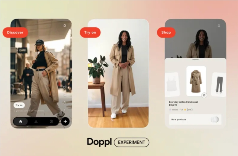Google Experimental App Doppl Launches AI-Discovered Streams Full Video Without Real People Can Also Sell Goods